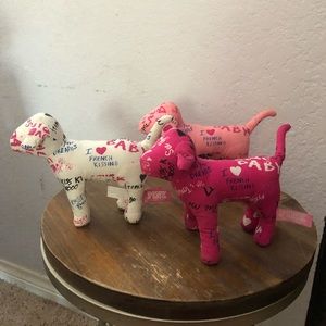 Victoria’s Secret plush pink dogs